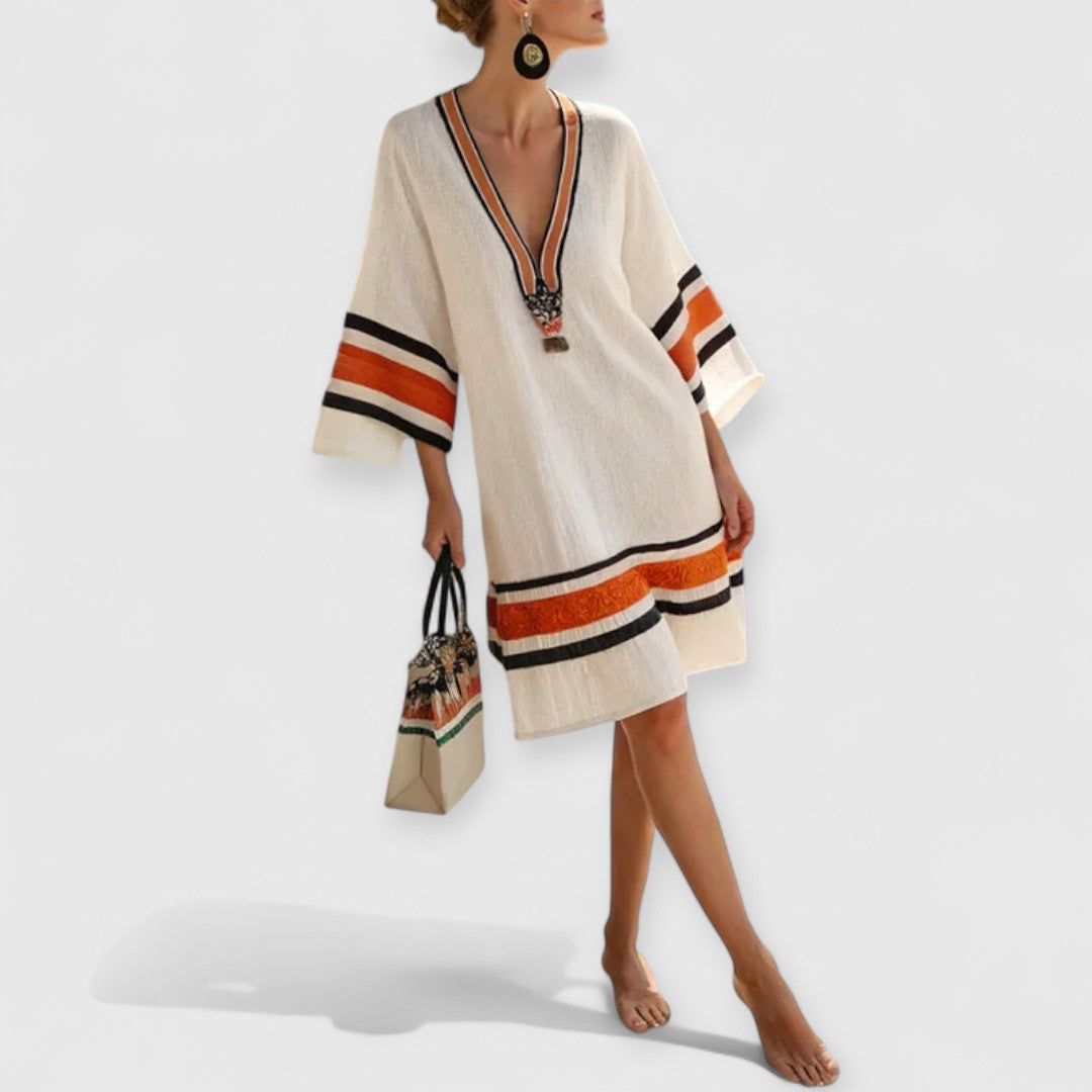 Cassiane – Boho V-Neck Tunic Dress